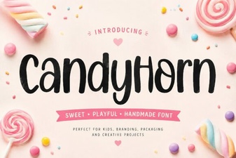 Candyhorn Font: a Whimsical Display Typeface for Creative Projects