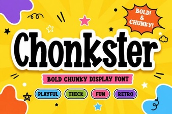Chonkster Font: Bold and Playful Display Typography