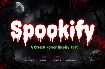 Spookify Font: a Creepy Display Typeface for Bold Designs