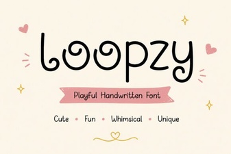 Loopzy Font: a Playful Creative Typeface for Modern Designs