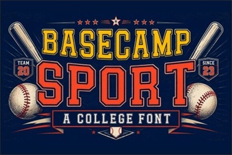Basecamp Sport Font - Bold Slab Serif Typeface for Sports Design